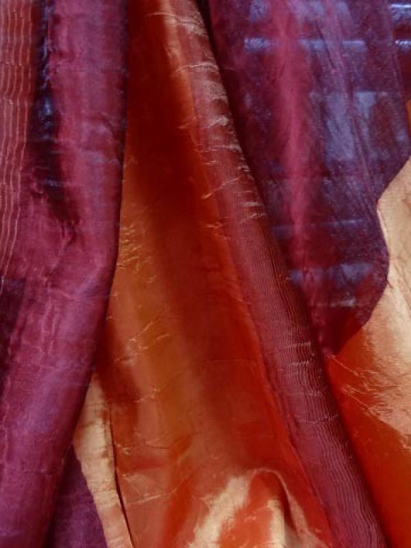 Voile organza taffetas orange bordeaux 3 