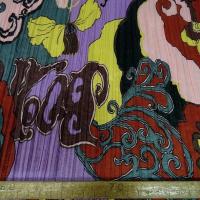 Voile plisse ethnique fleuri moderne 2