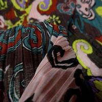 Voile plisse ethnique fleuri moderne 4