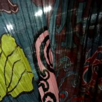 Voile plisse ethnique fleuri moderne 5 