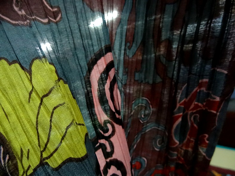 Voile plisse ethnique fleuri moderne 5