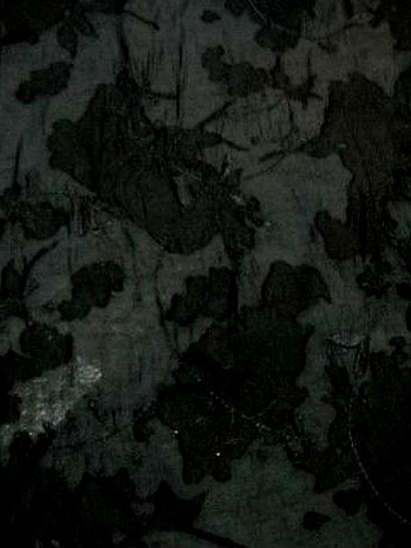 Voile polyester noir devore 2 
