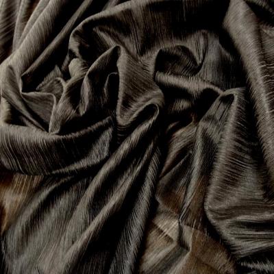 Voile polyester noir finement plisse 4 