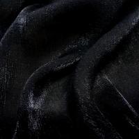 Voile polyester noir plisse a reflets 3 