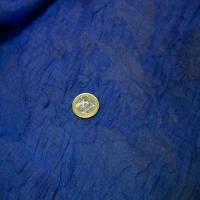 Voile polyesterfroisse devore bleu denim 1