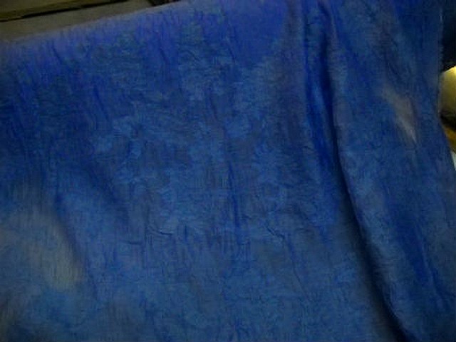 Voile polyesterfroisse devore bleu denim 2 