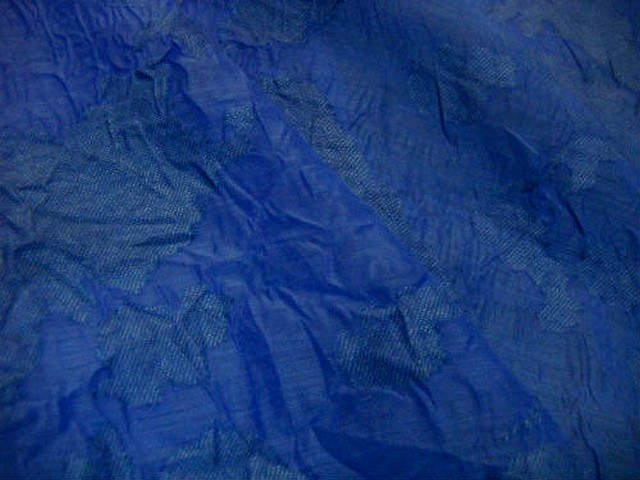 Voile polyesterfroisse devore bleu denim 3