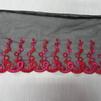 Voile resille noir brode bulles 1