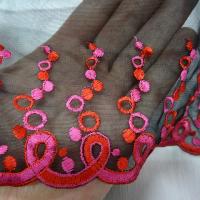 Voile resille noir brode bulles 2