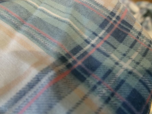 Voile coton carreaux couleurs tendres 03