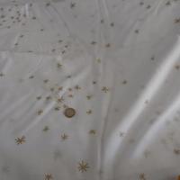 Voile coton blanc étoilé 01