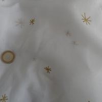 Voile coton blanc étoilé 02