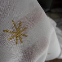 Voile coton blanc étoilé 03