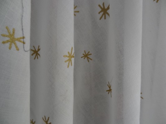 Voile coton blanc étoilé 04