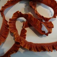 Volant elastique en taffetas rouille 1