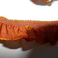 Volant elastique en taffetas rouille 3